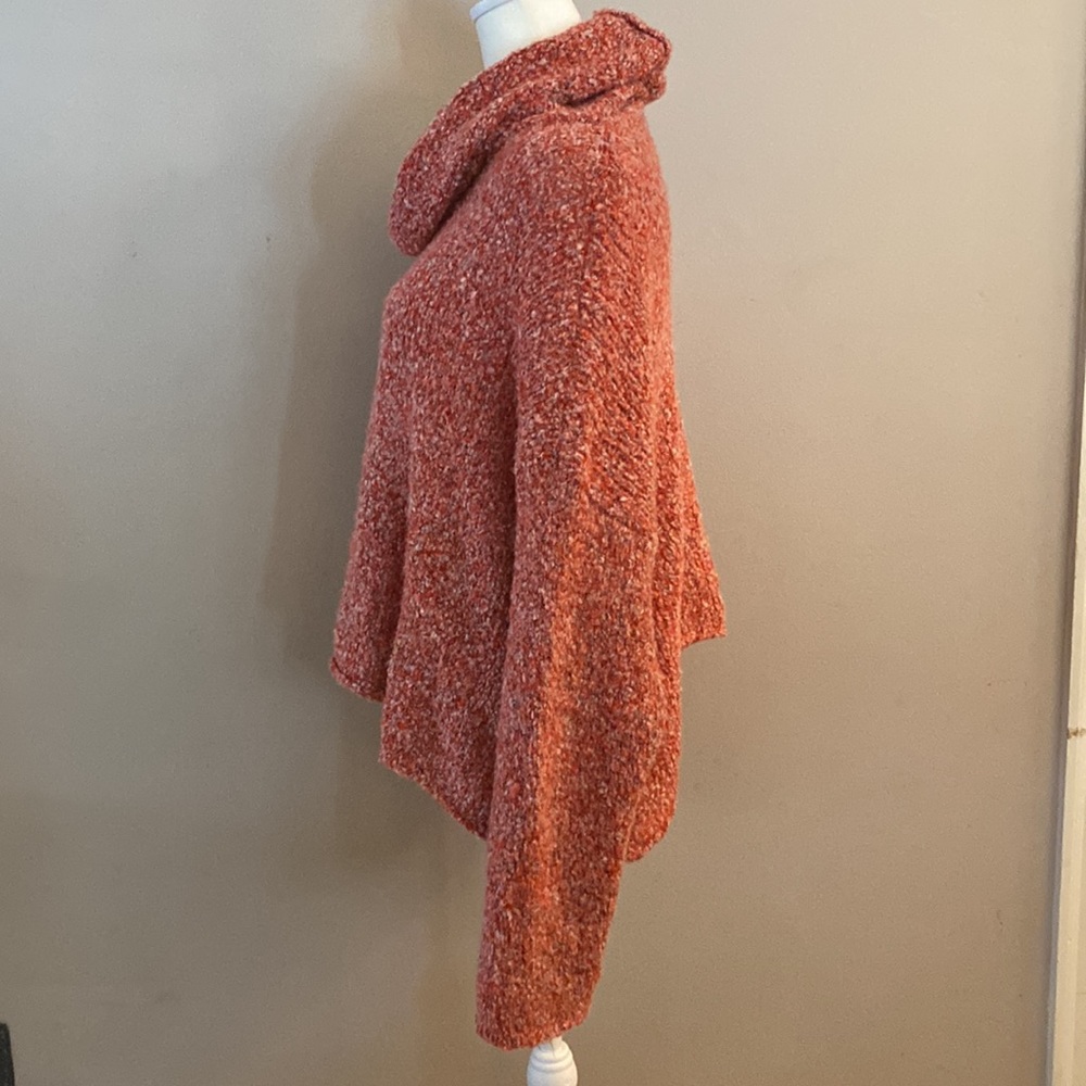 Free People BFF Sweater with Cowl Neck - Scarlet Flame - Picture 3 of 12